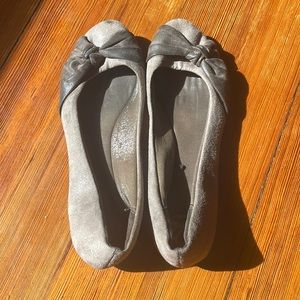 Gray Flats with Bow